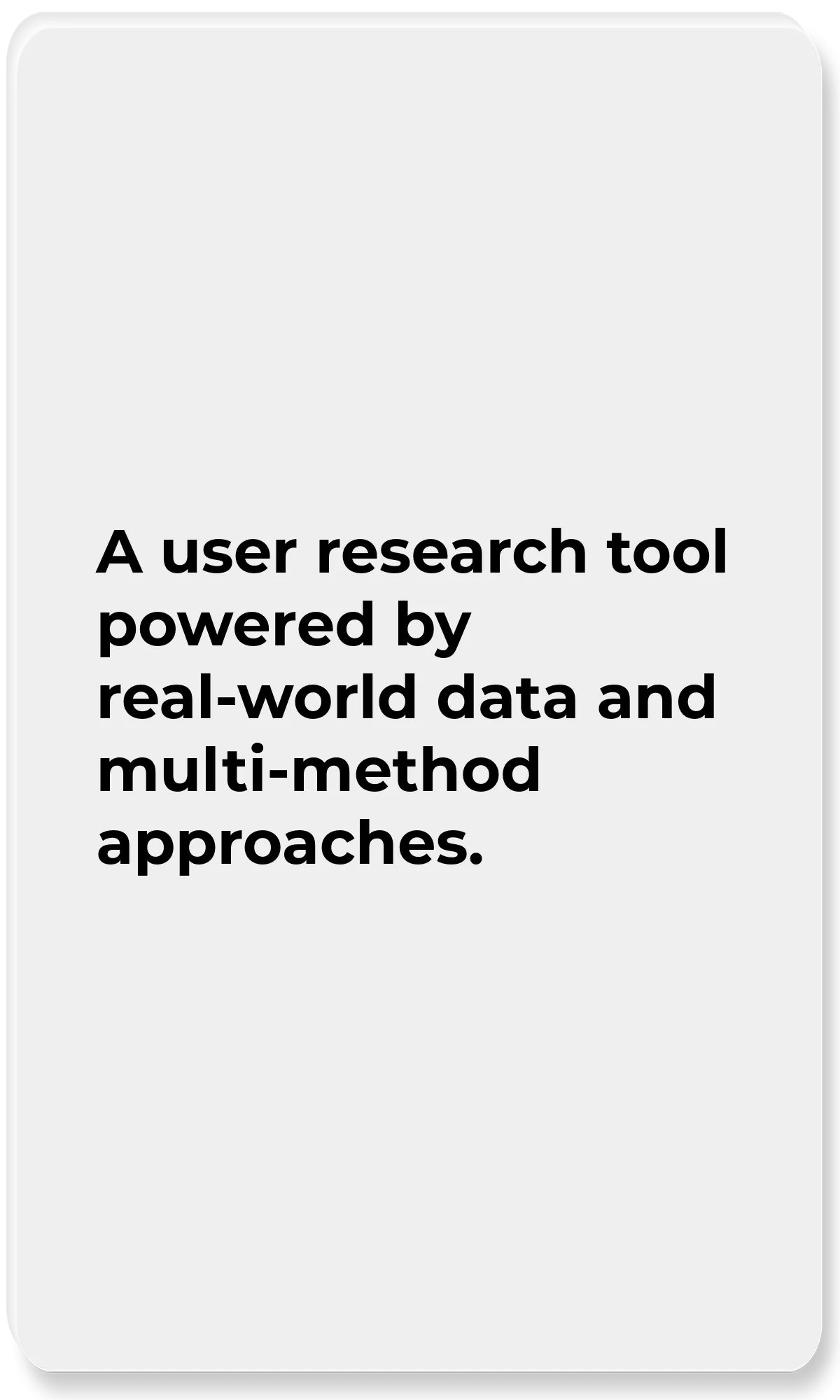 User Data Explorer_A user research tool powered by real-world data and multi-method approaches.