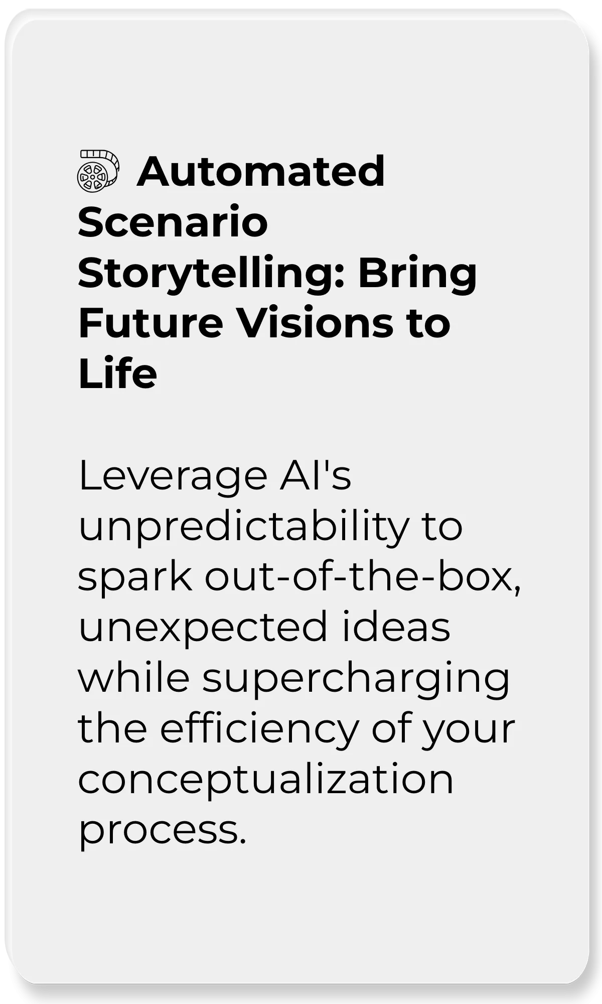Vision Design Generator_Automated Scenario Storytelling: Bring Future Visions to Life_Leverage AI's unpredictability to spark out-of-the-box, unexpected ideas while supercharging the efficiency of your conceptualization process.