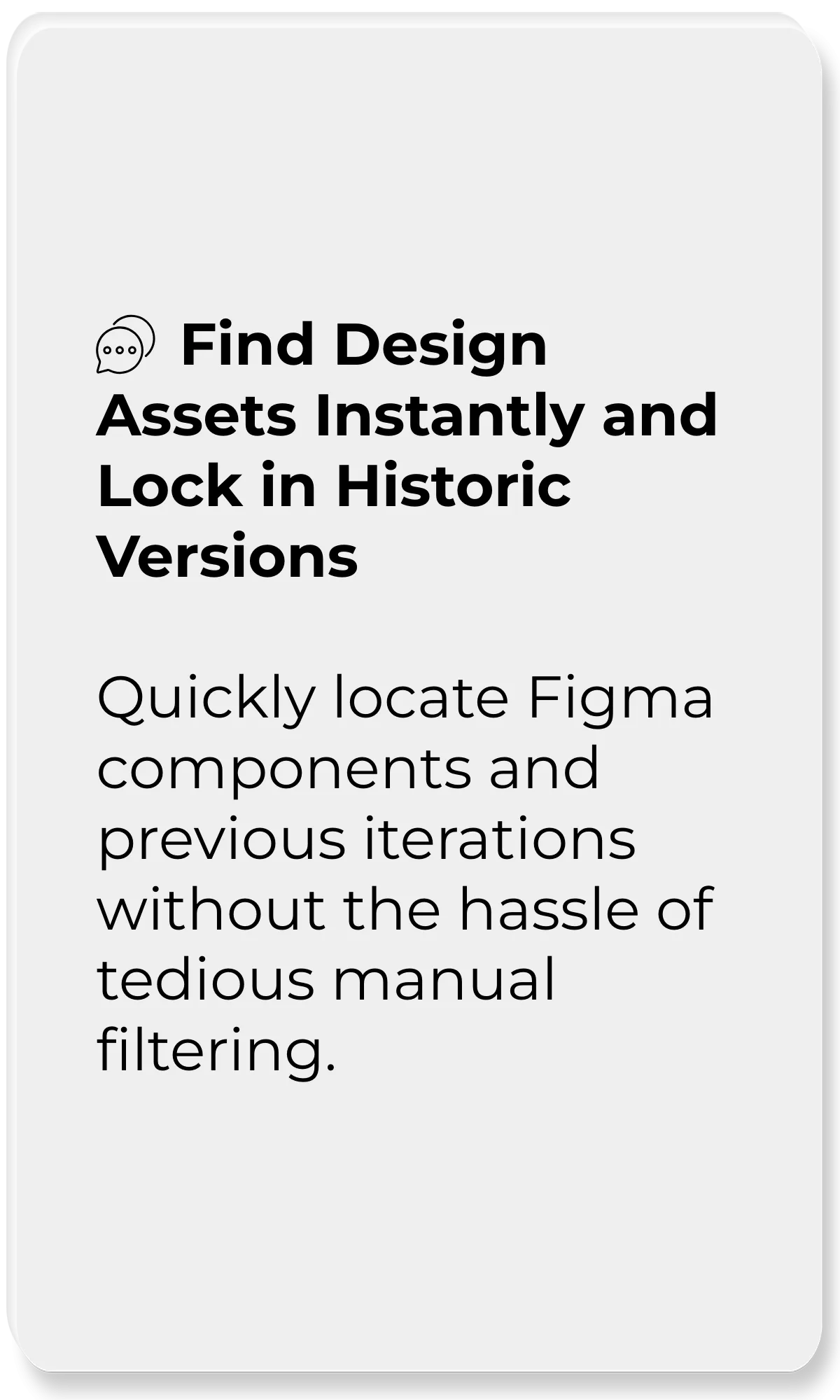 Mint AI_Find Design Assets Instantly and Lock in Historic Versions_Quickly locate Figma components and previous iterations without the hassle of tedious manual filtering.