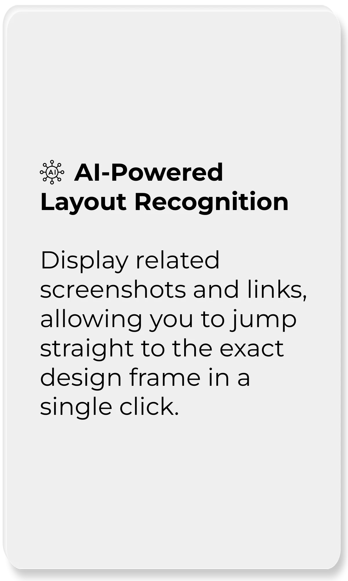 Mint AI_AI-Powered Layout Recognition_Display related screenshots and links, allowing you to jump straight to the exact design frame in a single click.