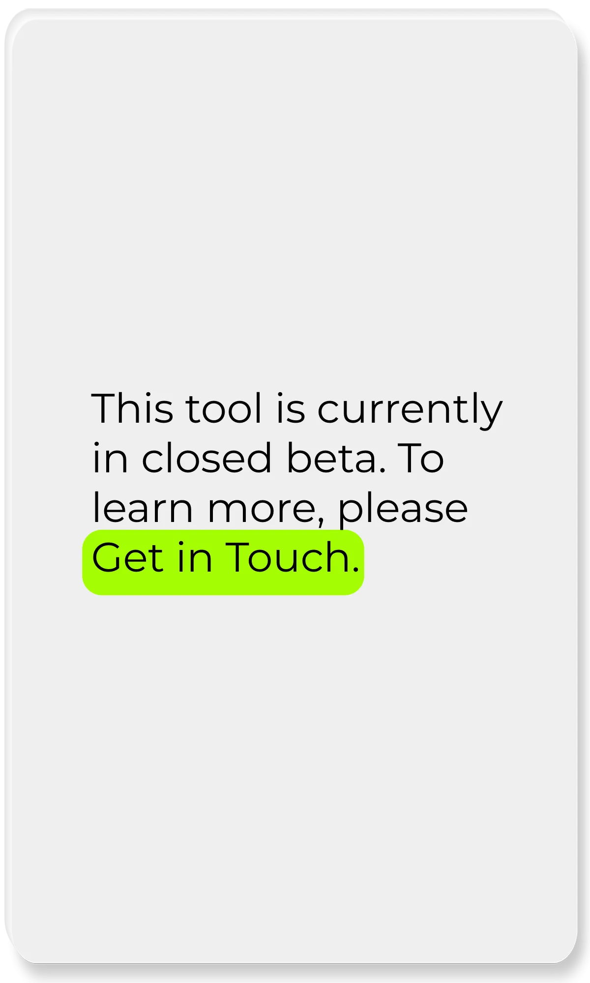 Mint AI_This tool is currently in closed beta. To learn more, please get in touch.